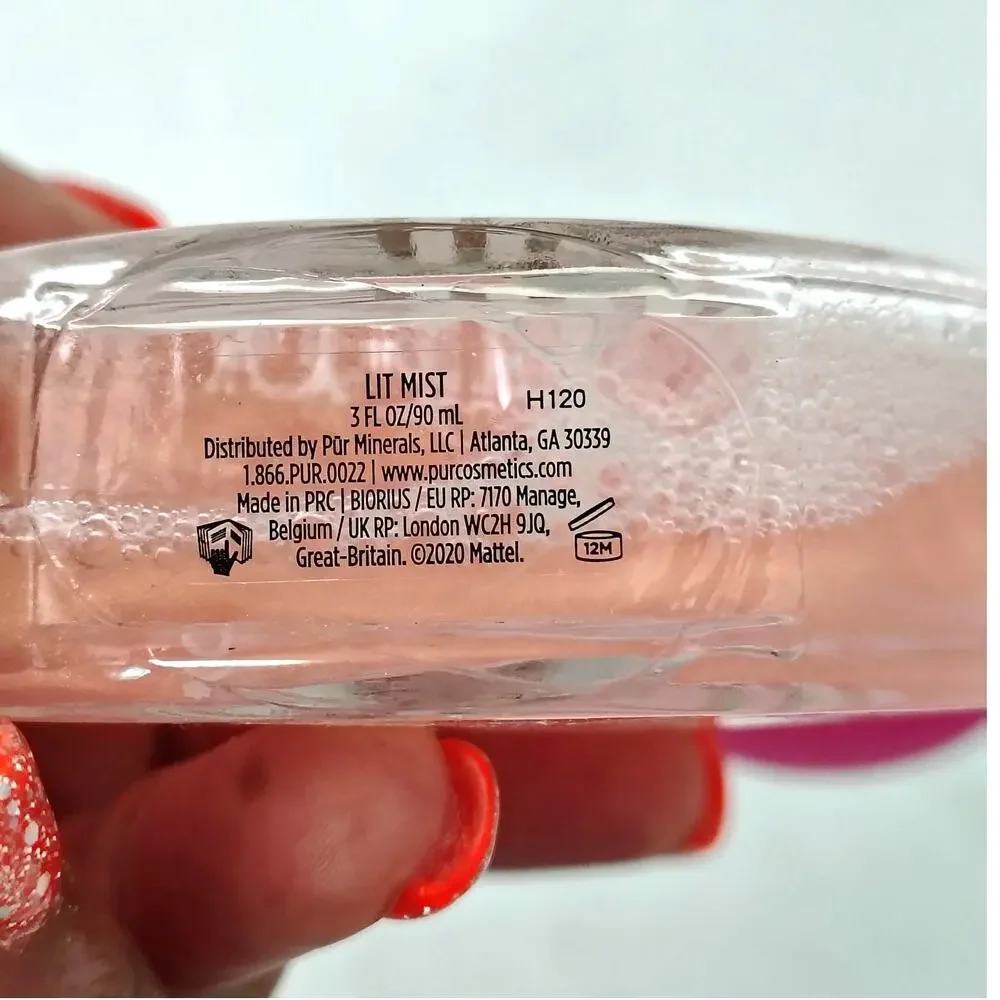 PUR x Barbie Lit Mist Illuminating Setting Spray Pink 3 oz Limited Edition